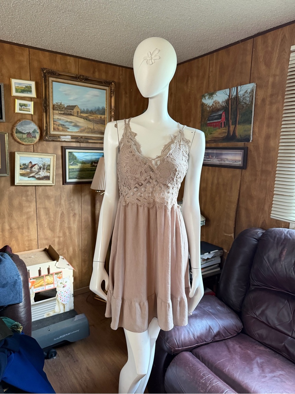 Boho Lace Flowy Dress